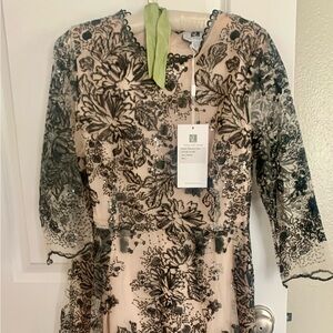 NWT size L-Cocktail dress with 3/4 mock sleeves tea length
